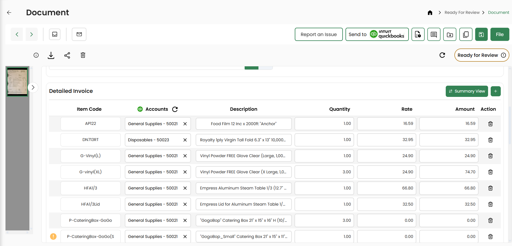 Document Extraction Process